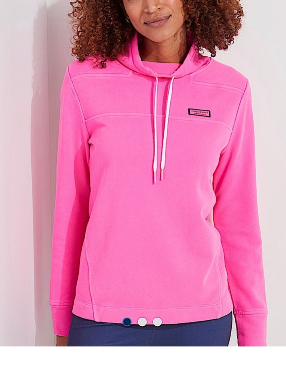 Vineyard Vines Funnel Neck Relaxed Shep Shirt Pullover Pink Small Cotton